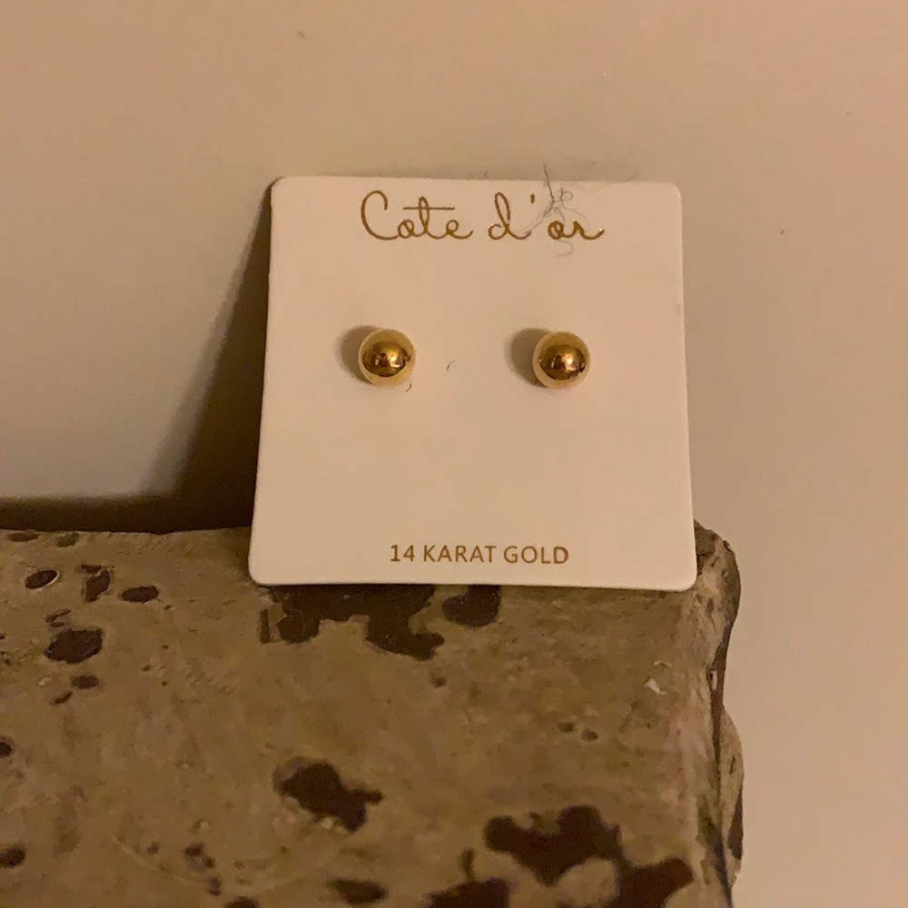 Cote D’Or 14k Gold Stud Earrings